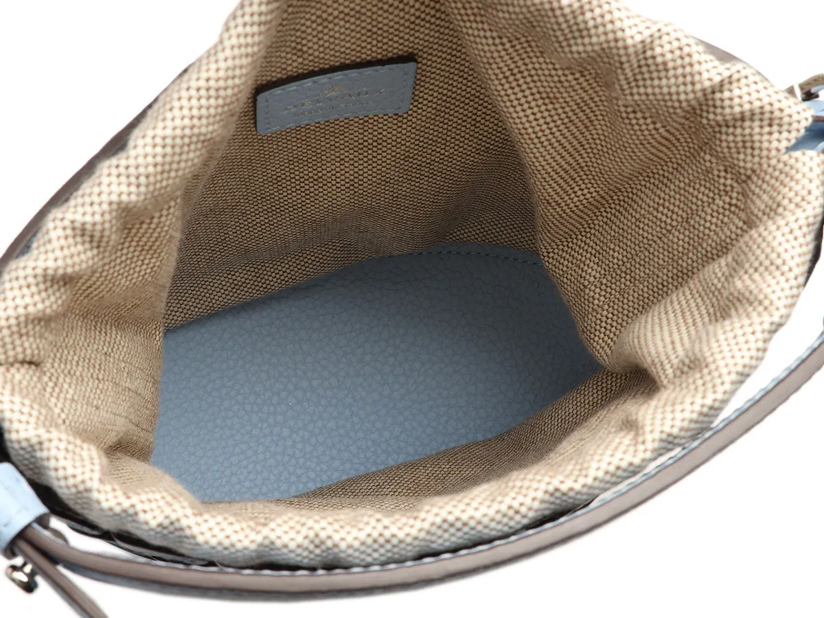 Delvaux Mini Azure Calfskin Arsenal Pin Bucket Bag