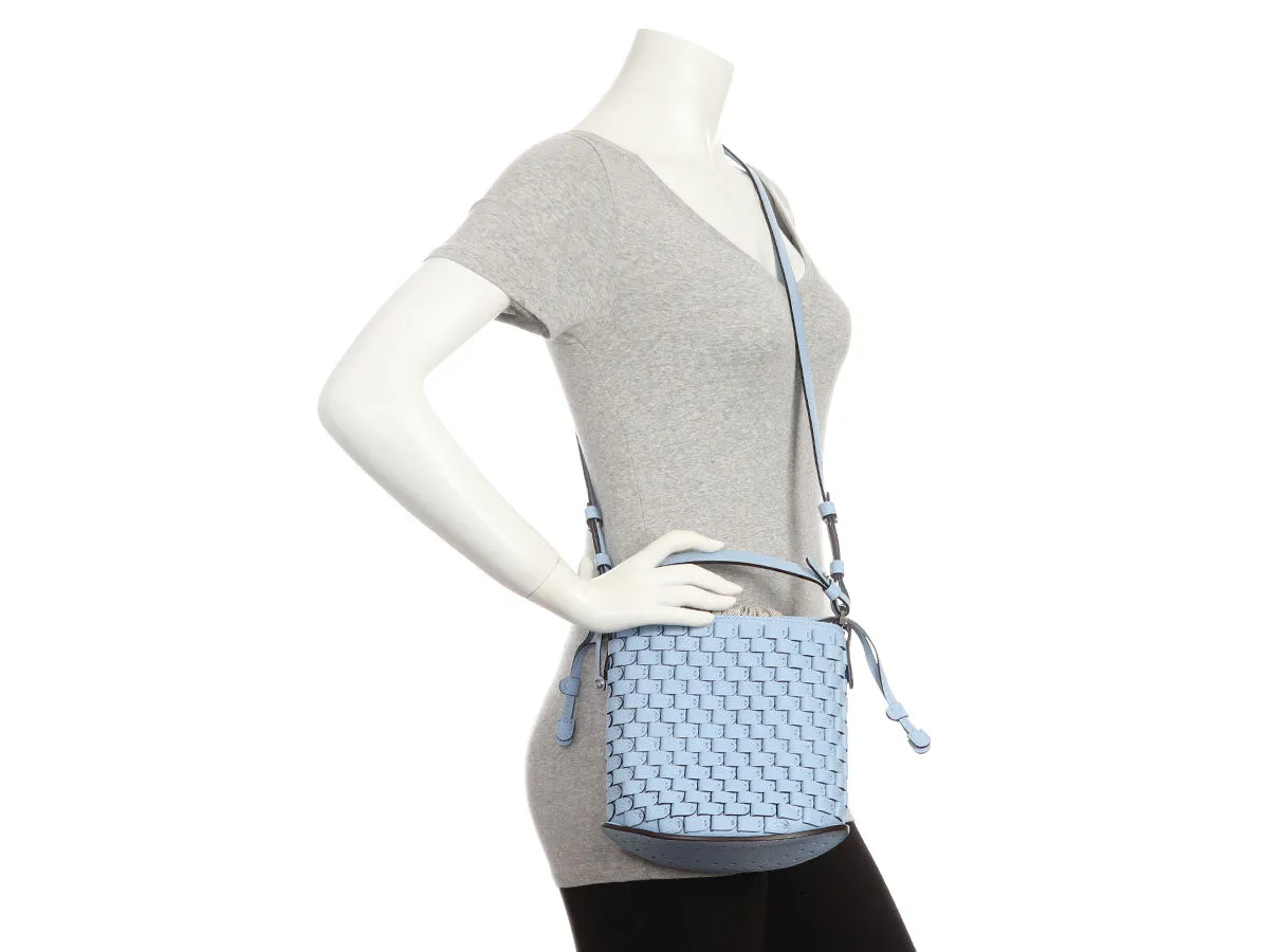 Delvaux Mini Azure Calfskin Arsenal Pin Bucket Bag