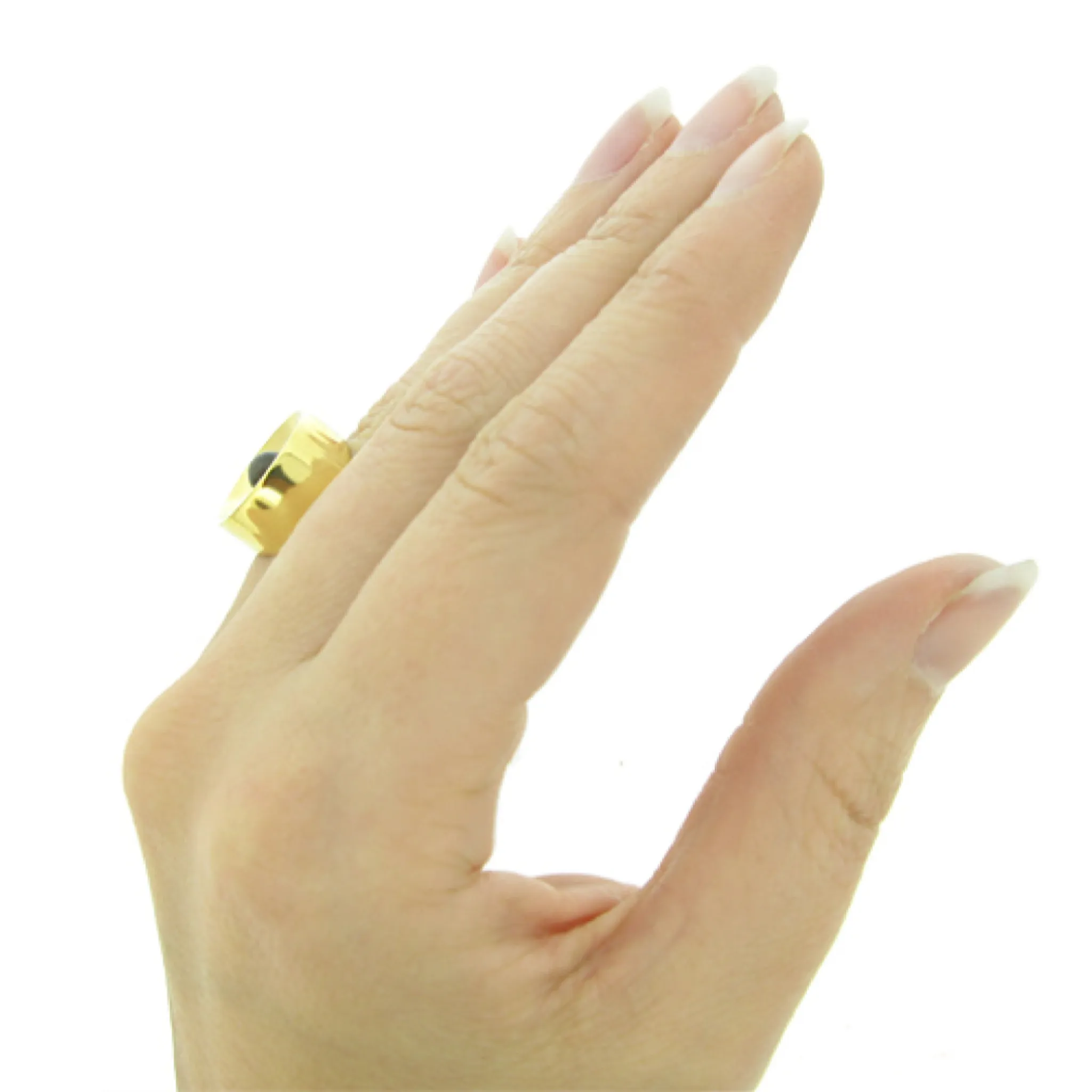 Dinh Van 1970s 18KT Yellow Gold Labradorite Ring