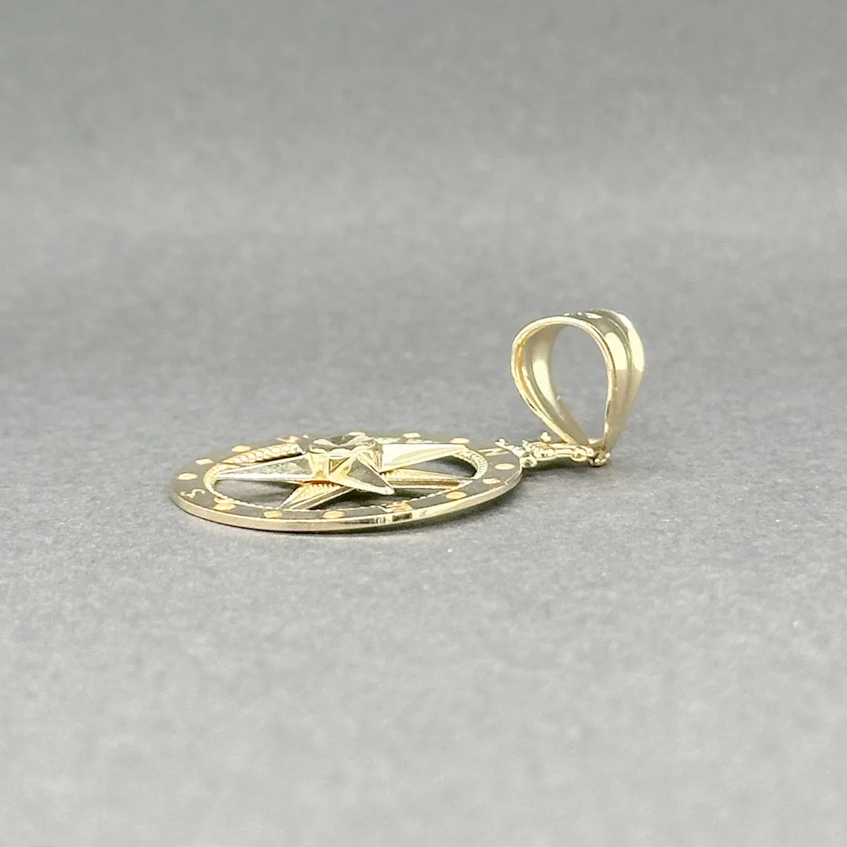 Estate 10K Y Gold Compass Pendant
