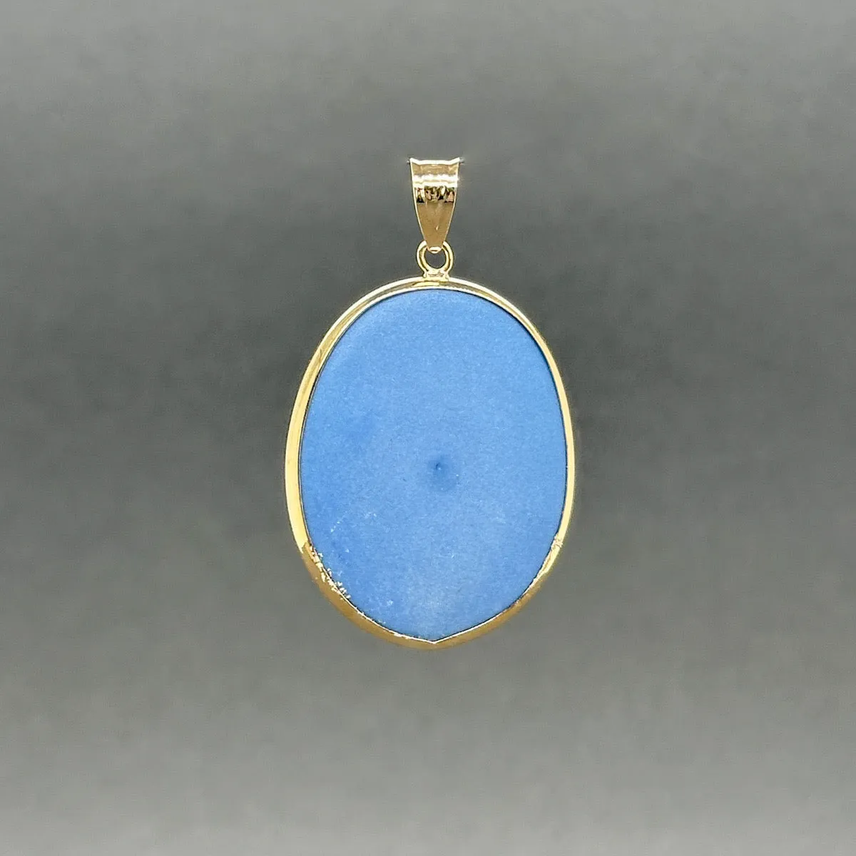 Estate 10K Y Gold Plastic Mother & Child Cameo Pendant