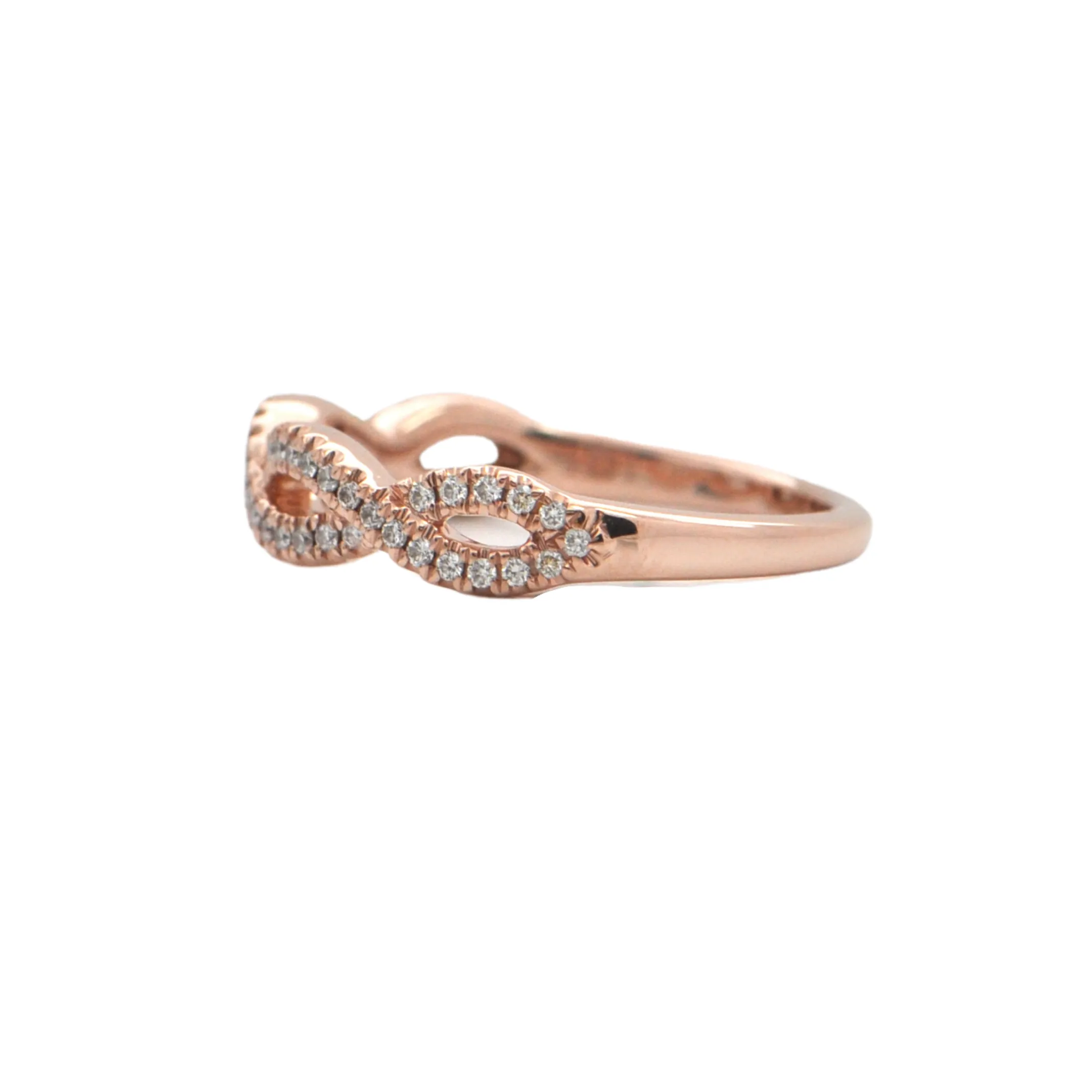 Estate Diamond 14k Rose Gold Ring