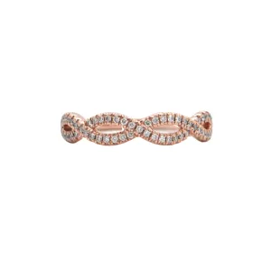 Estate Diamond 14k Rose Gold Ring