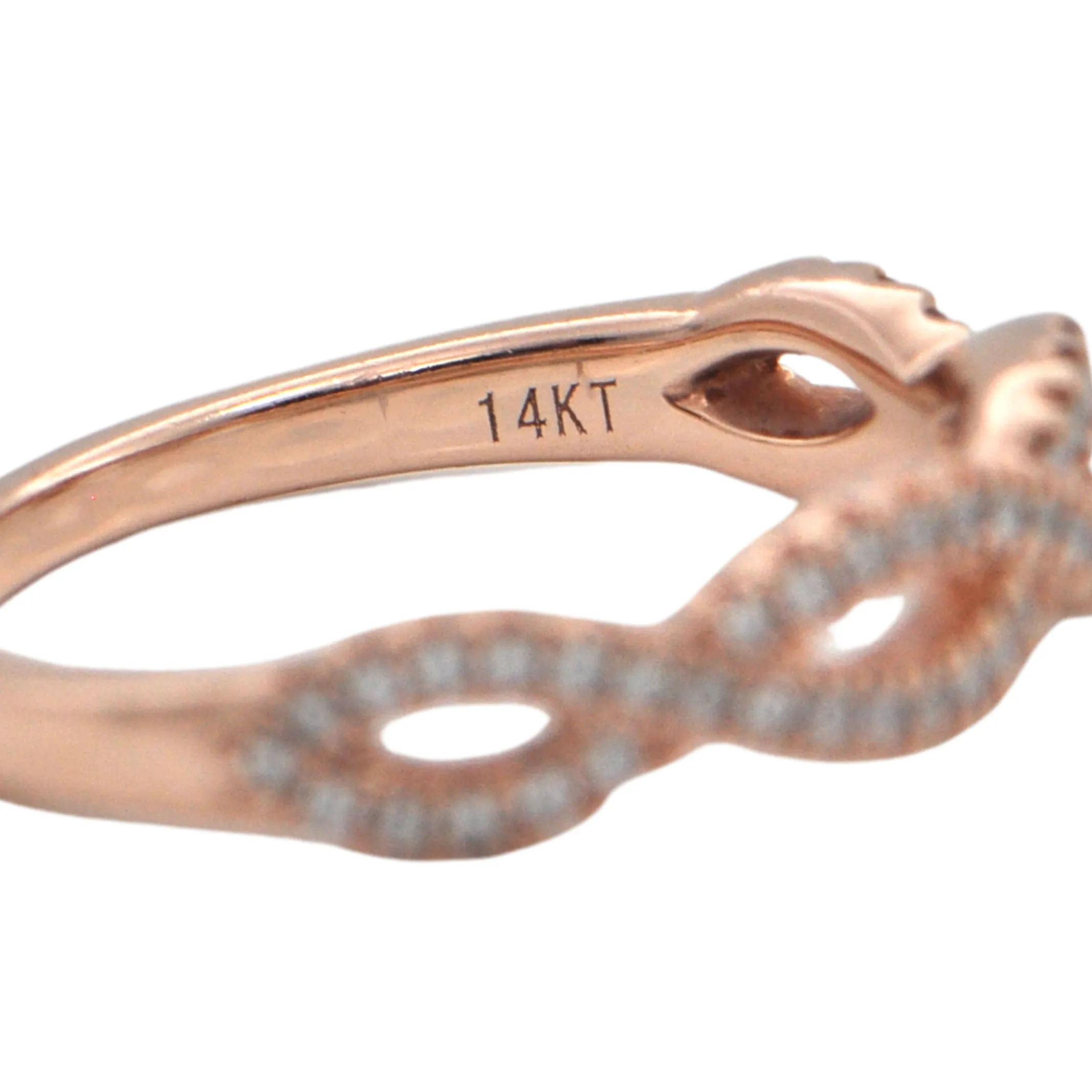 Estate Diamond 14k Rose Gold Ring