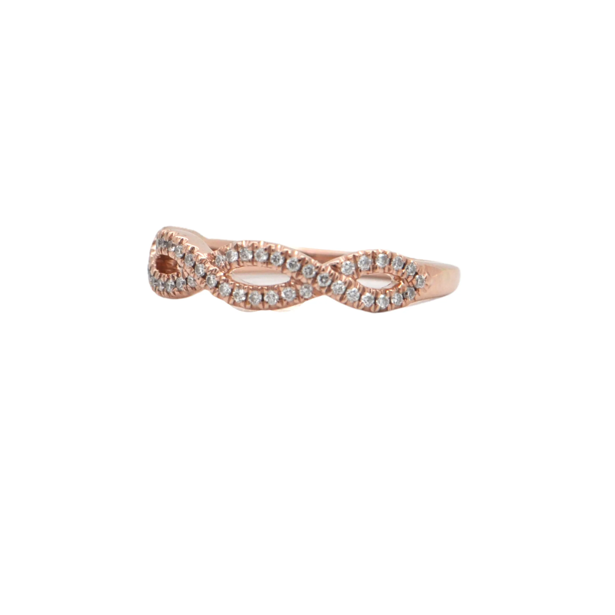 Estate Diamond 14k Rose Gold Ring