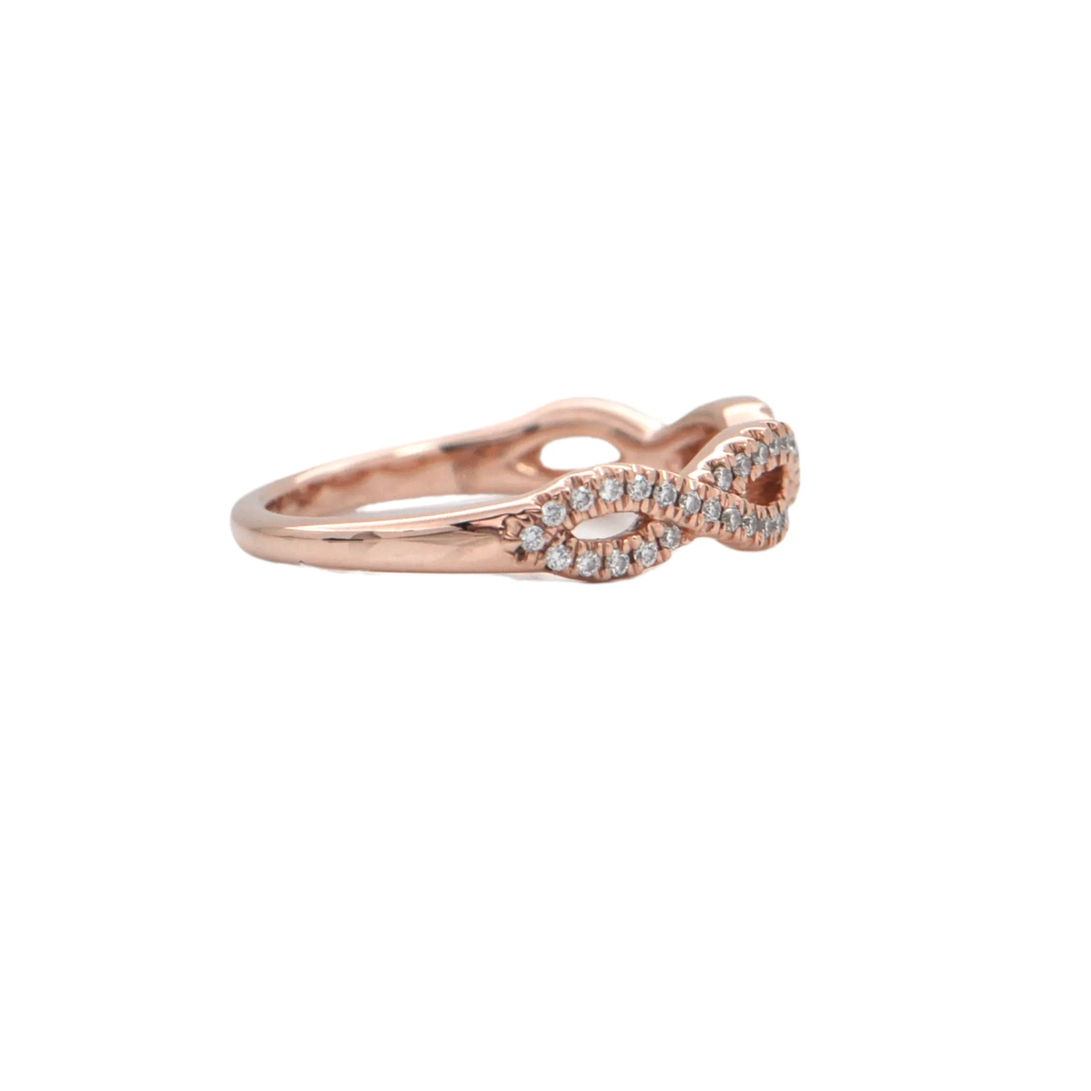 Estate Diamond 14k Rose Gold Ring