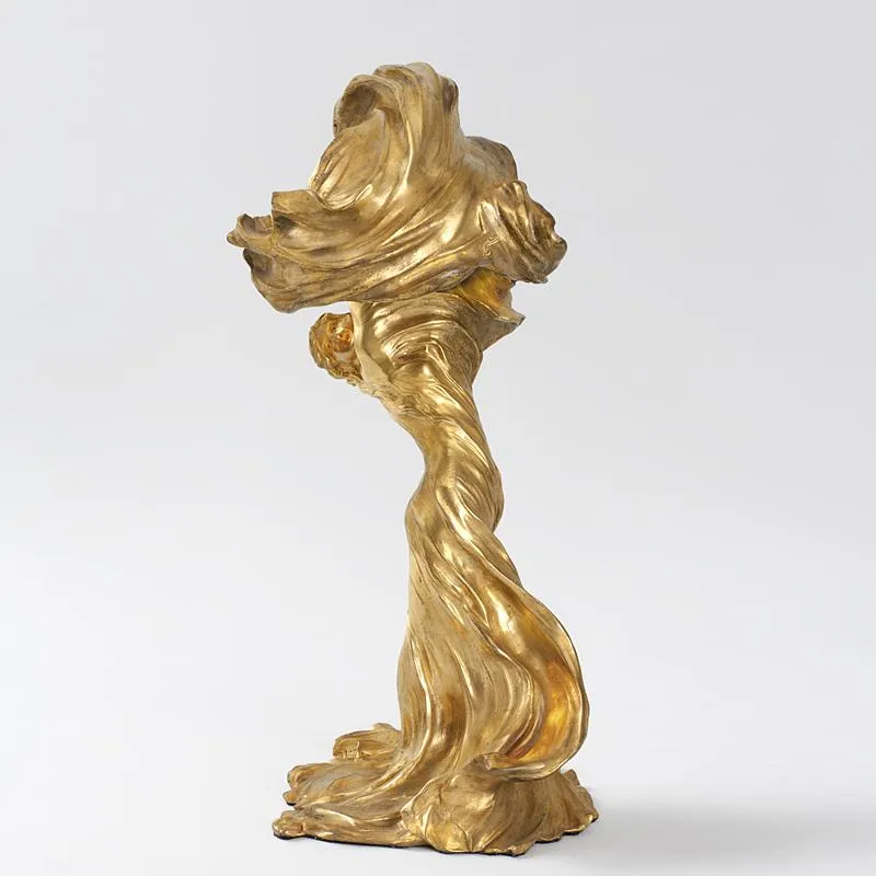 Franois-Raoul Larche Lighted Gilt Bronze Sculpture of Loe Fuller