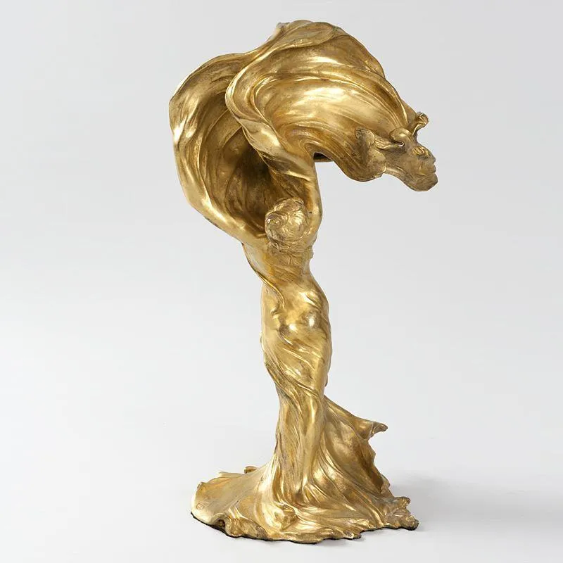 Franois-Raoul Larche Lighted Gilt Bronze Sculpture of Loe Fuller