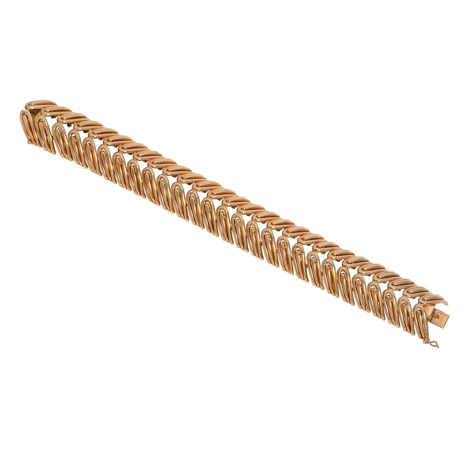 French 1950s 18KT Rose Gold Bracelet