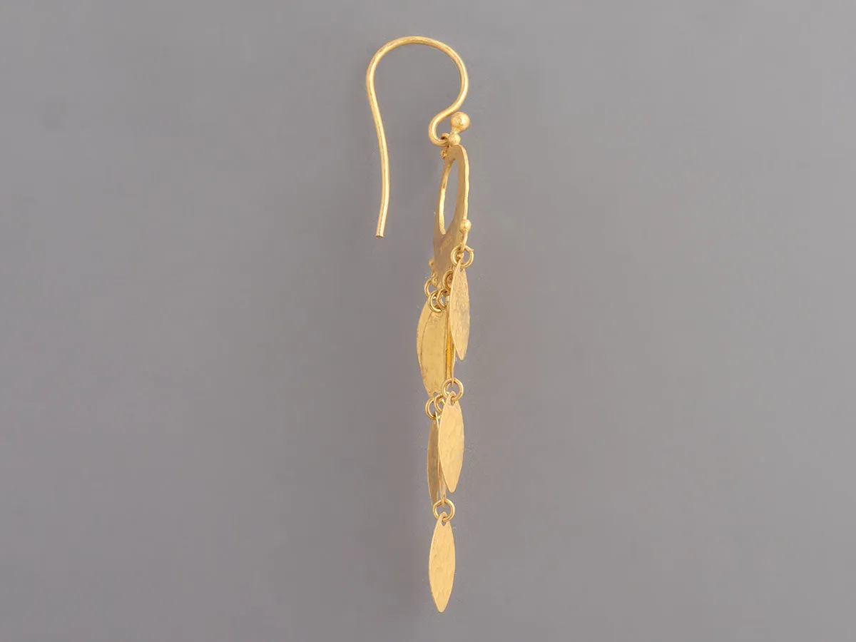 Gurhan 24K Yellow Gold Willow Chandelier Drop Pierced Earrings