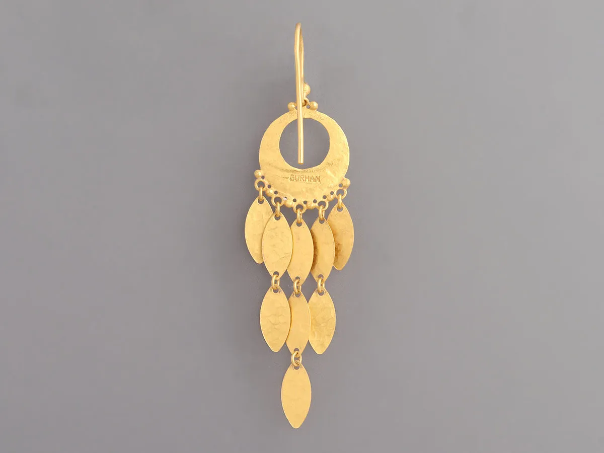 Gurhan 24K Yellow Gold Willow Chandelier Drop Pierced Earrings