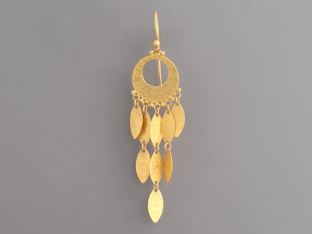 Gurhan 24K Yellow Gold Willow Chandelier Drop Pierced Earrings
