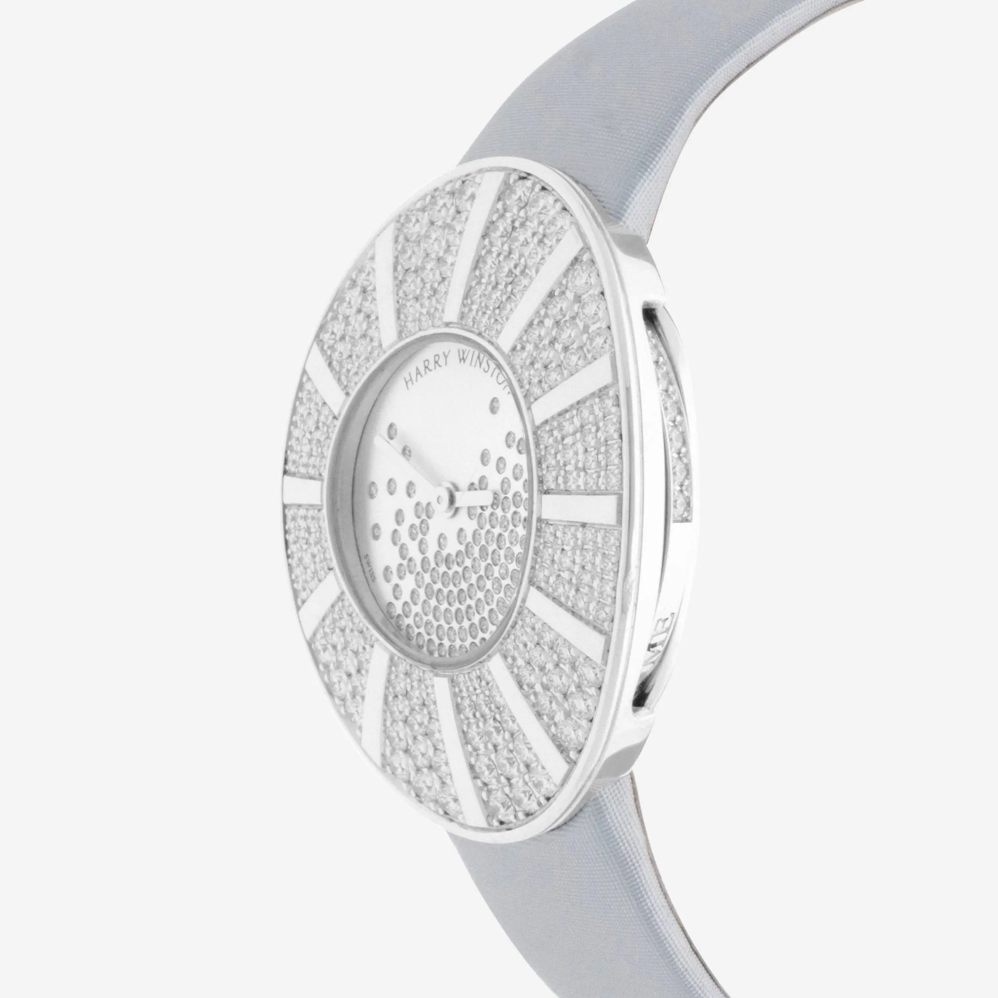 Harry Winston Talk To Me 18K White Gold Quartz Ladies Watch TTMQHM33WW011