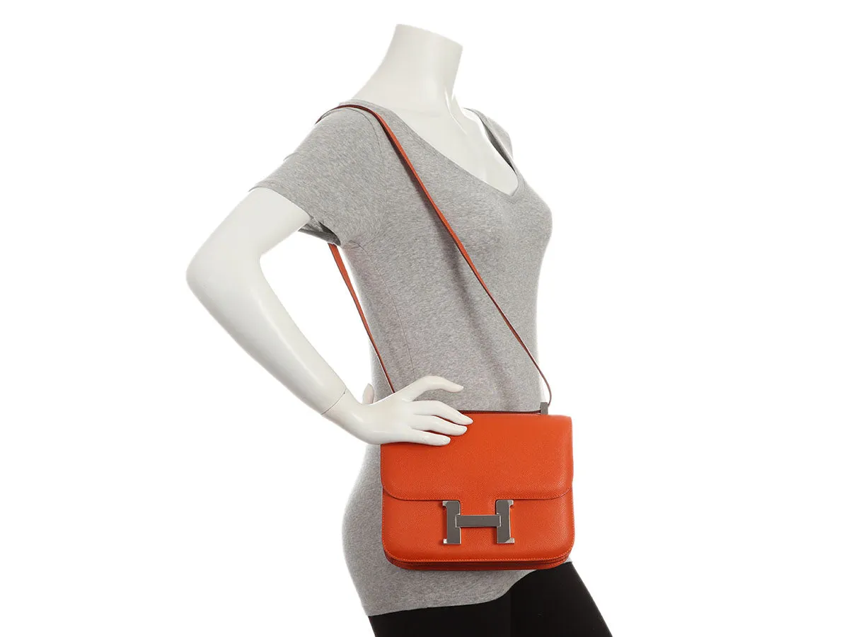 Herms Orange Epsom Constance 23