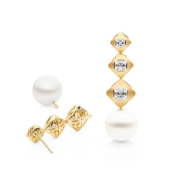 KAILIS ROYAL MERIDIAN DROP EARRINGS, YELLOW GOLD