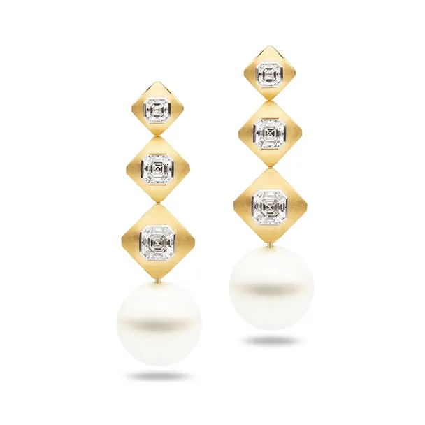 KAILIS ROYAL MERIDIAN DROP EARRINGS, YELLOW GOLD