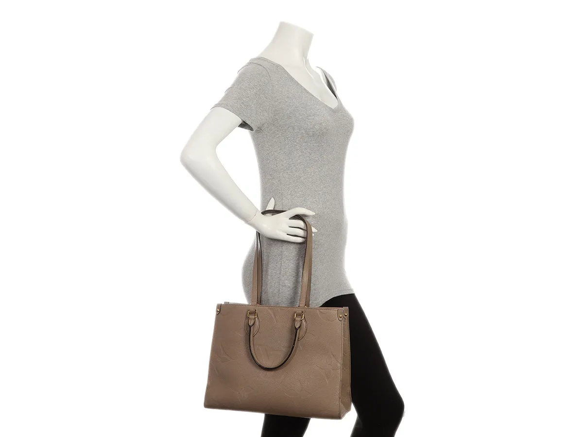 Louis Vuitton Beige Monogram Empreinte Onthego MM