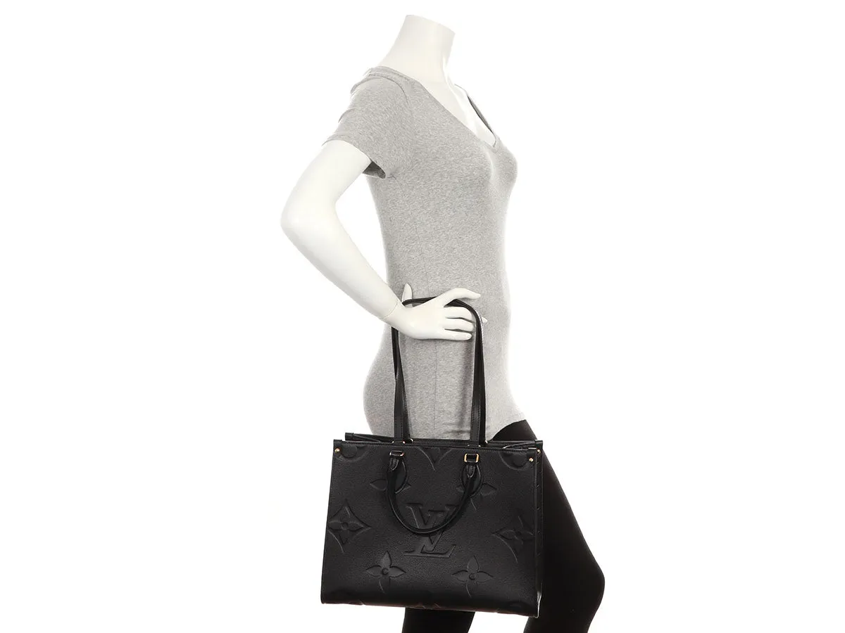 Louis Vuitton Black Monogram Empreinte Onthego MM