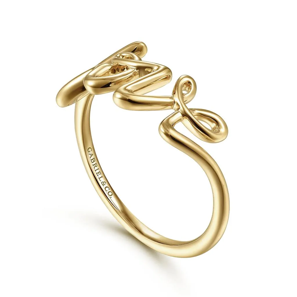 Love Ring - 14K Yellow Gold