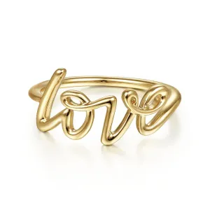 Love Ring - 14K Yellow Gold