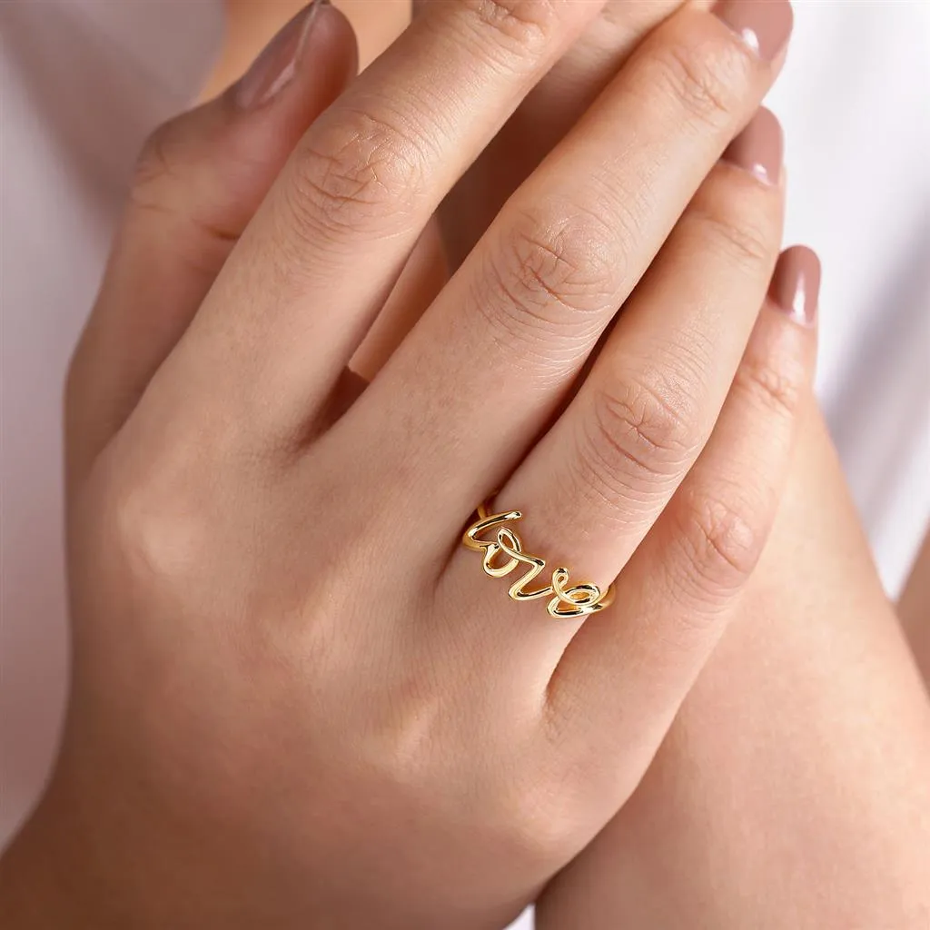 Love Ring - 14K Yellow Gold