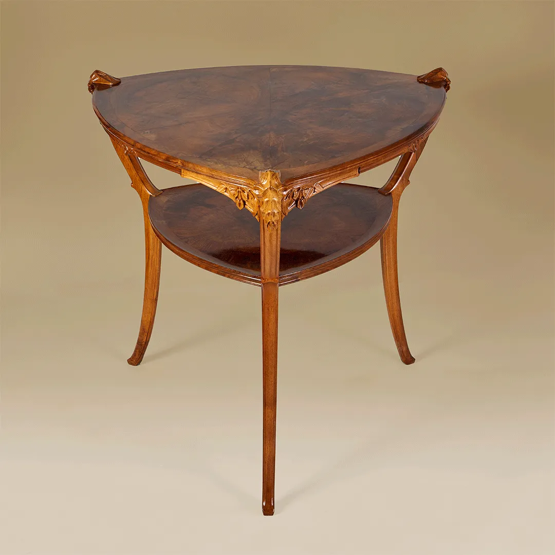 Lucien Lvy-Dhurmer "Sceau de Salomon" Two-tier Expandable Card Table