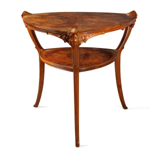 Lucien Lvy-Dhurmer "Sceau de Salomon" Two-tier Expandable Card Table