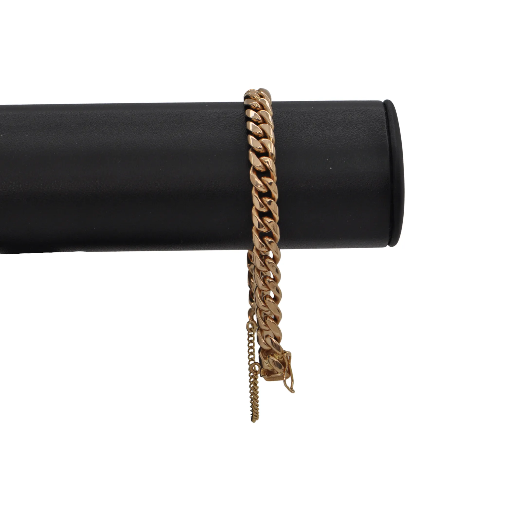 Mid-Century 18k Rose Gold Curb Link Bracelet