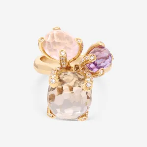 Nanis 18K Yellow Gold Multi-stone Ring Sz. 7 AS3-477