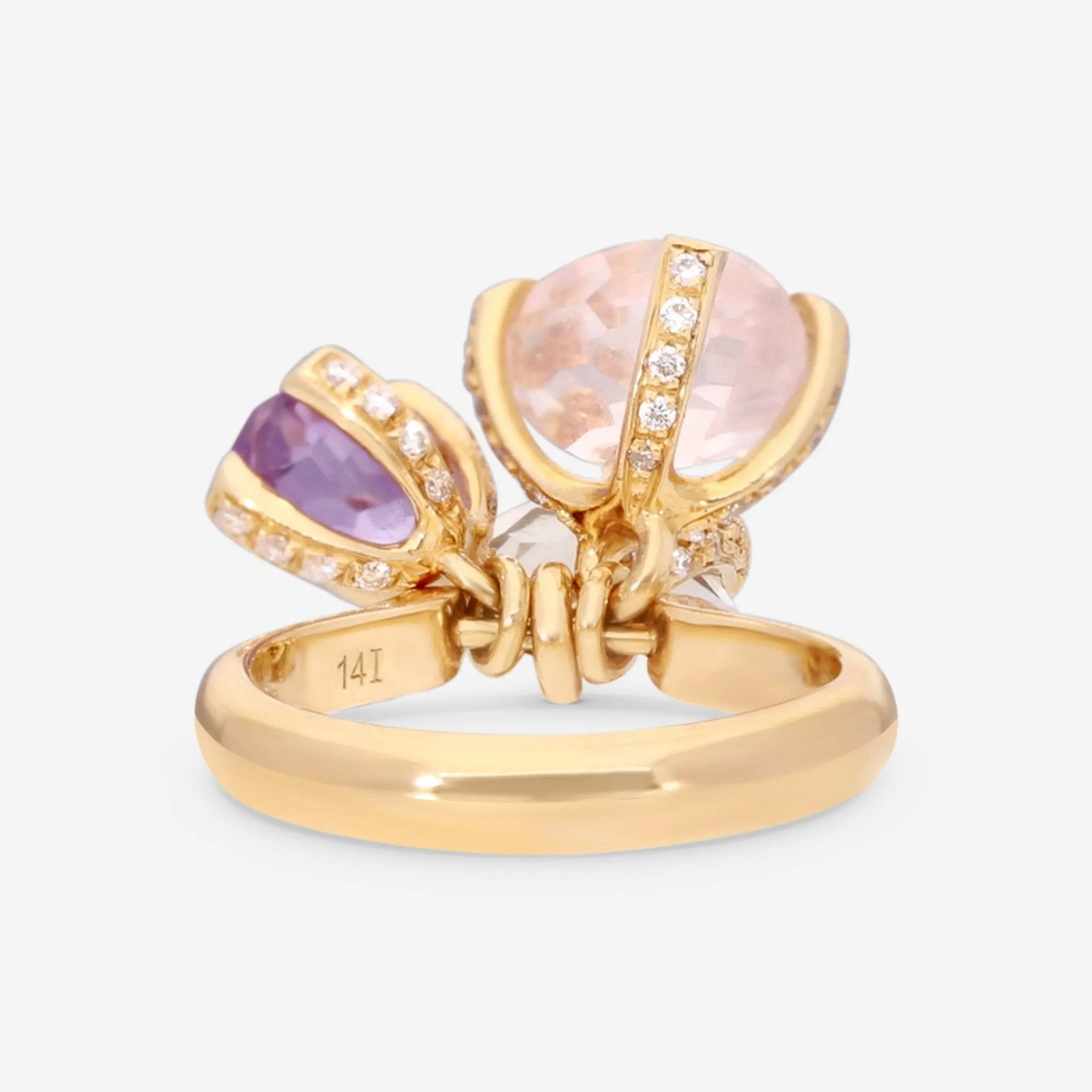 Nanis 18K Yellow Gold Multi-stone Ring Sz. 7 AS3-477