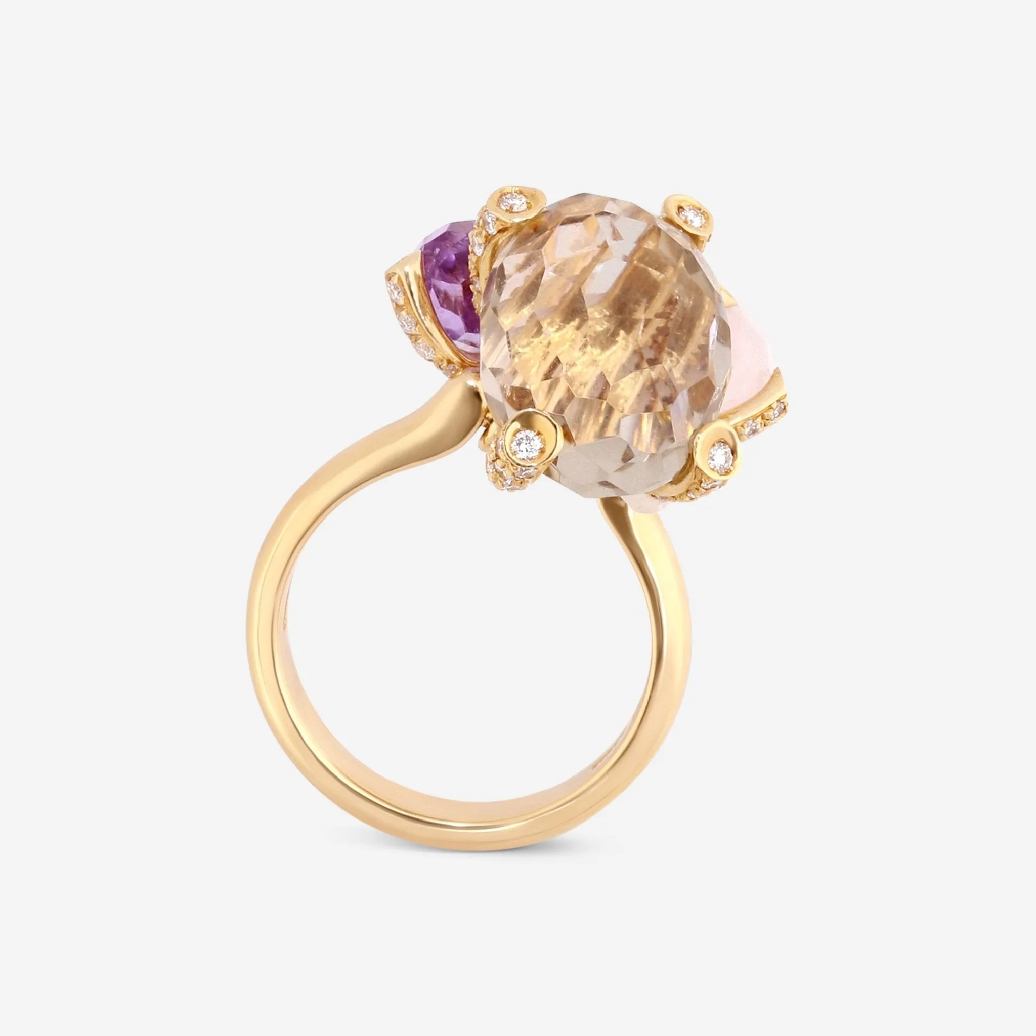 Nanis 18K Yellow Gold Multi-stone Ring Sz. 7 AS3-477
