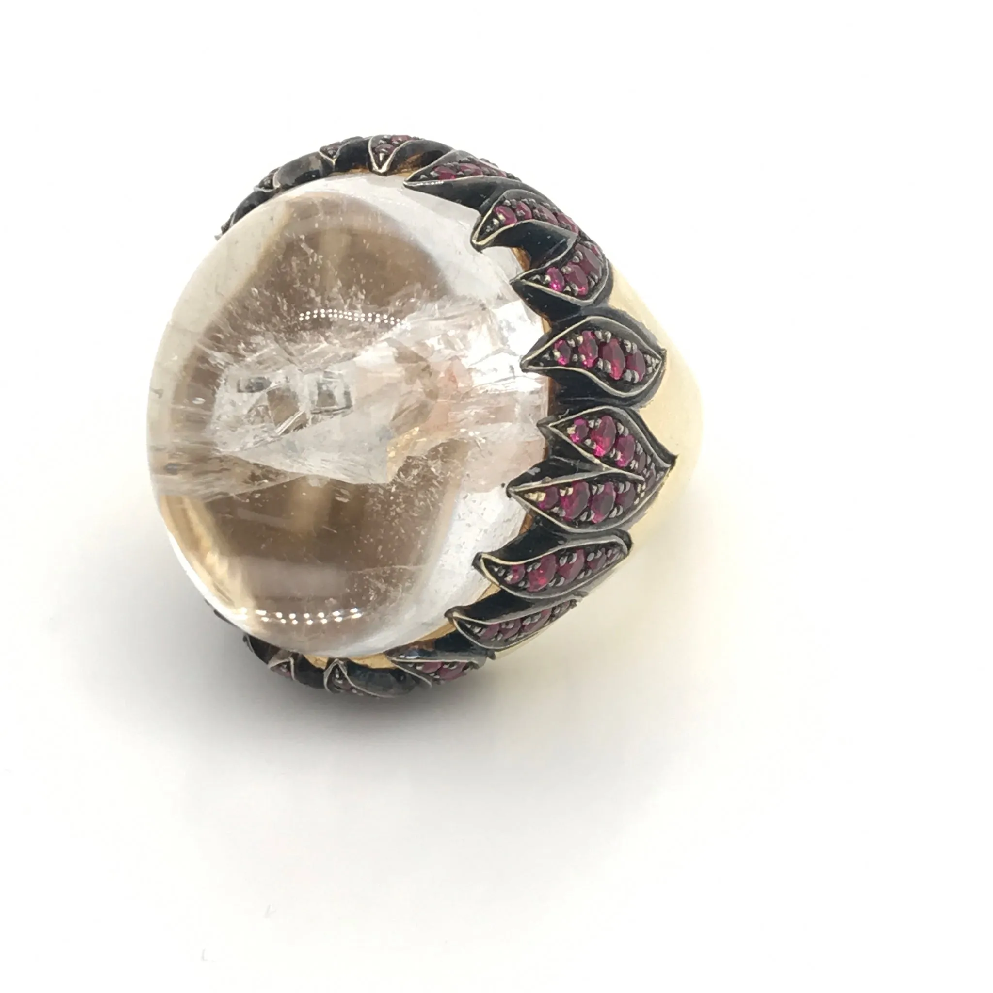 One-of-a-Kind 'Fire' Ring with Clear Quartz I