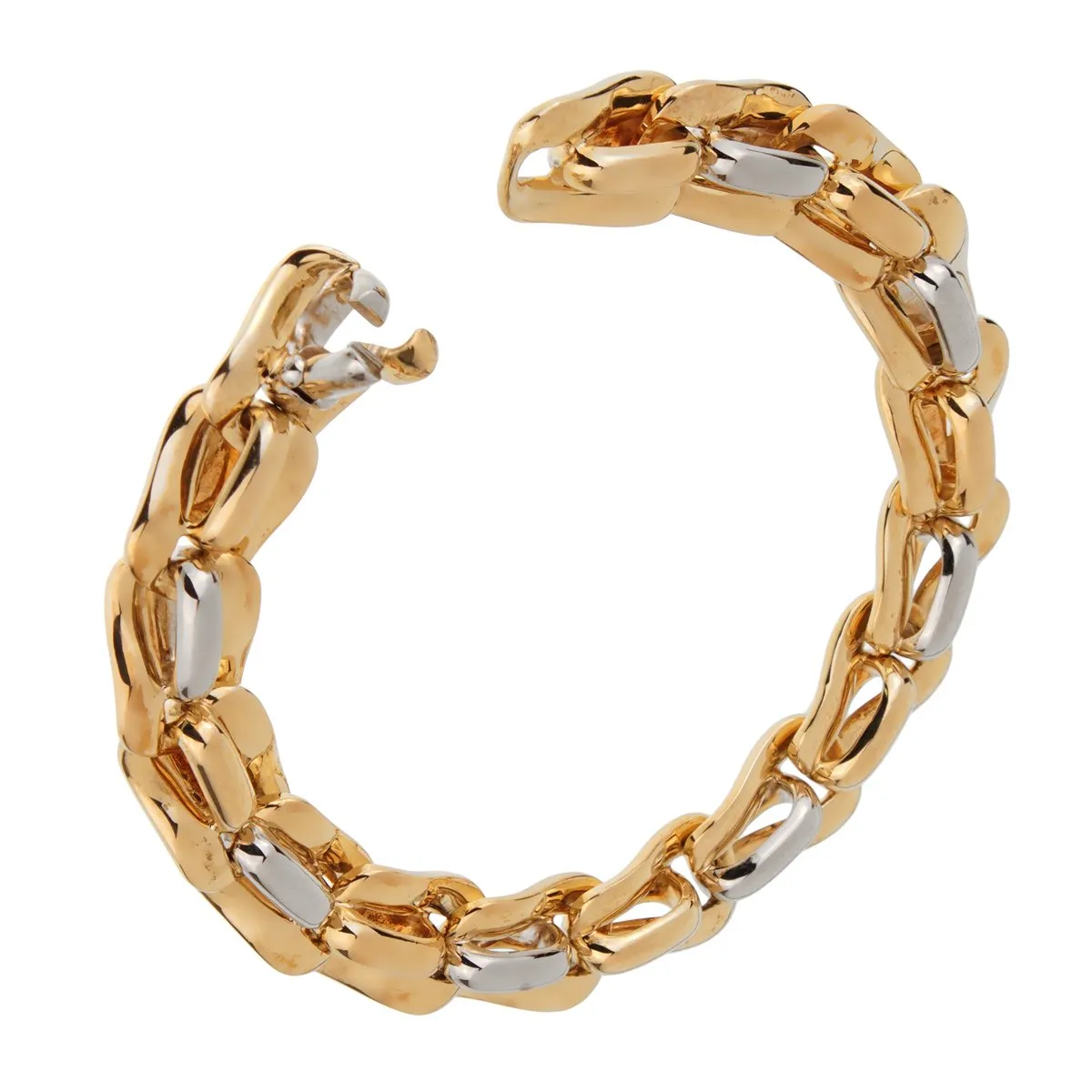 Pomellato 18k Yellow & White Gold Ladies Chain Link Bracelet