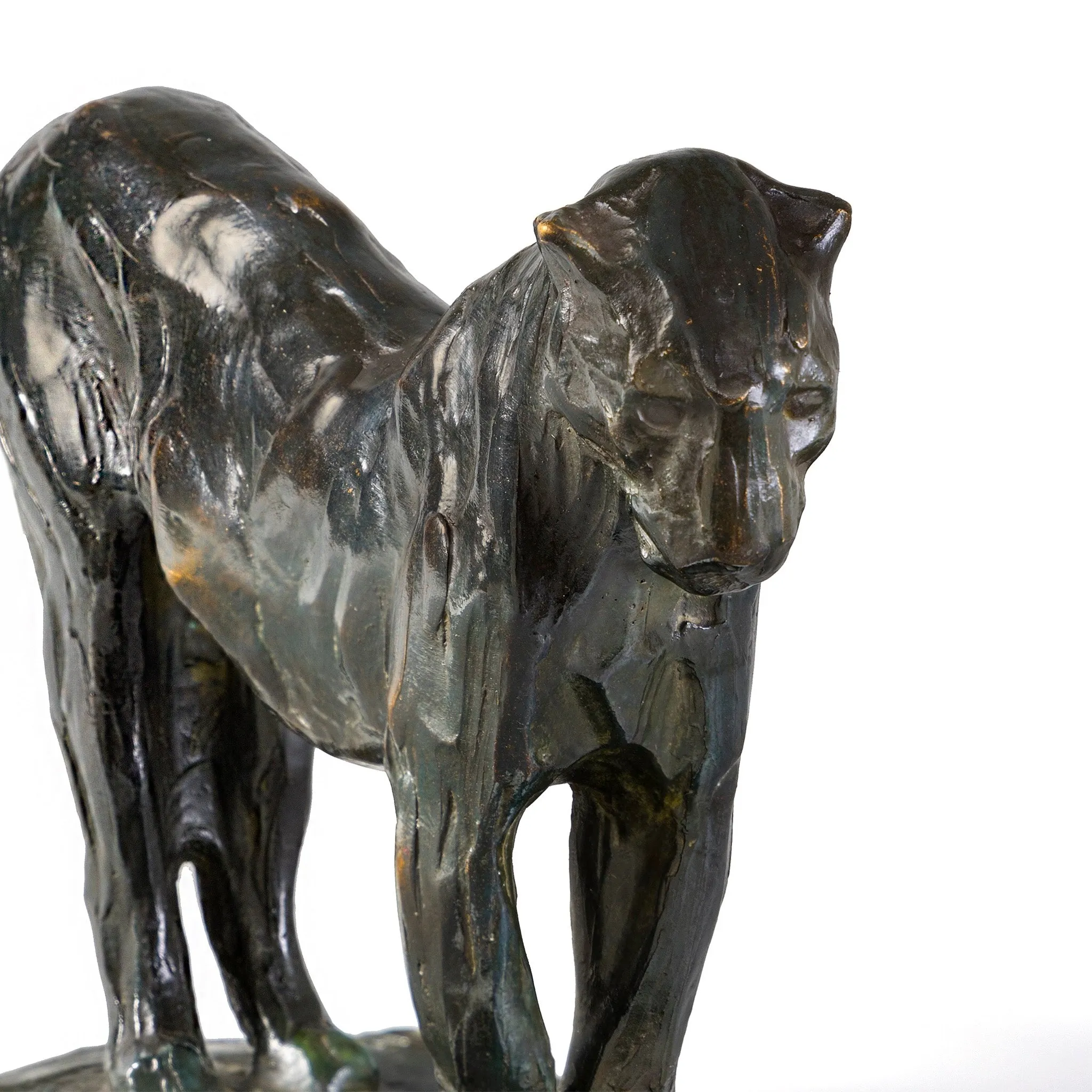 Rembrandt Bugatti "Panthre au repos" Bronze Sculpture