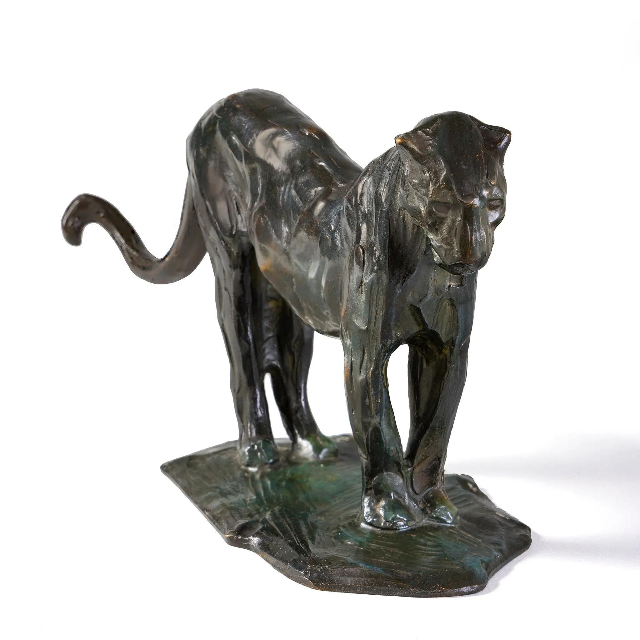 Rembrandt Bugatti "Panthre au repos" Bronze Sculpture