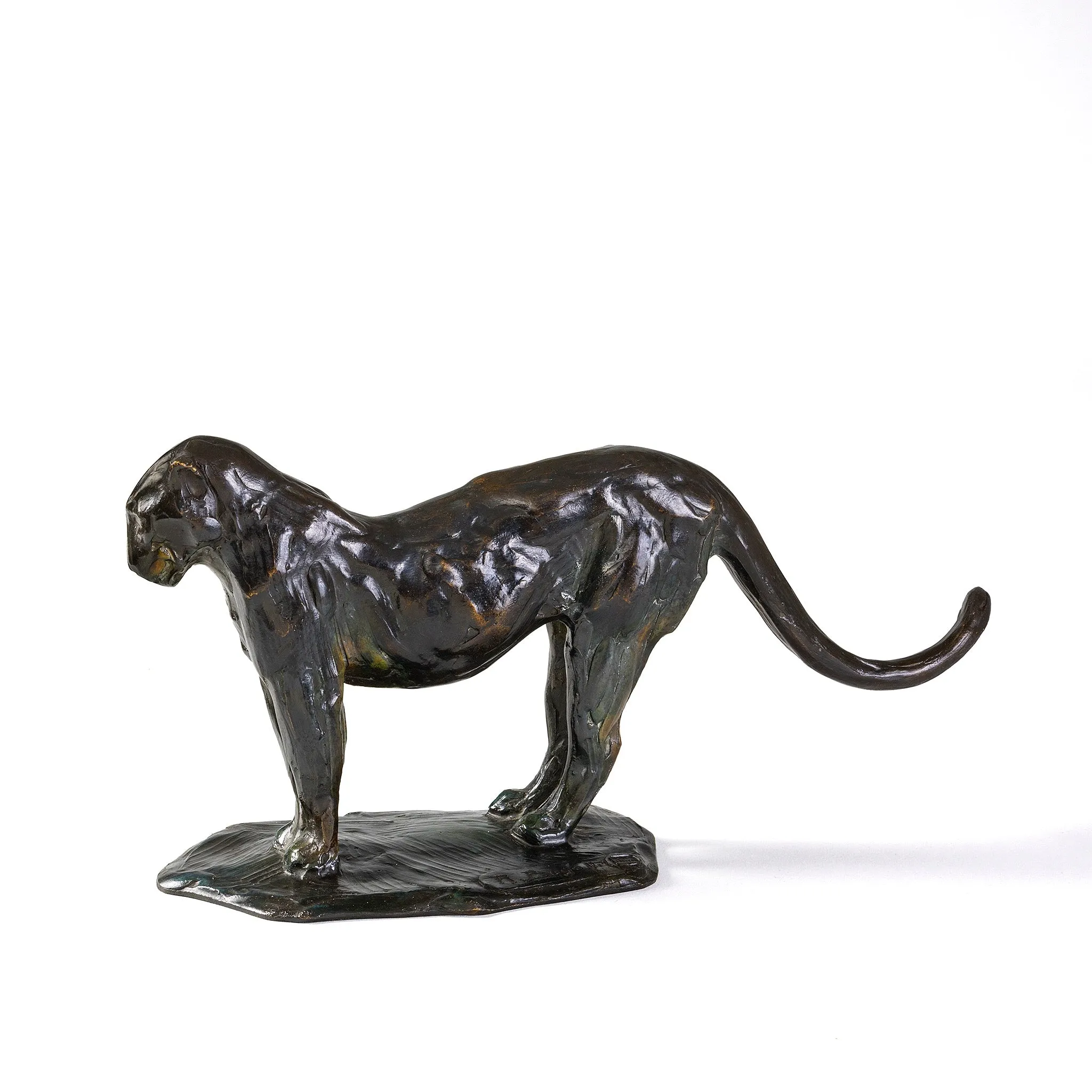 Rembrandt Bugatti "Panthre au repos" Bronze Sculpture