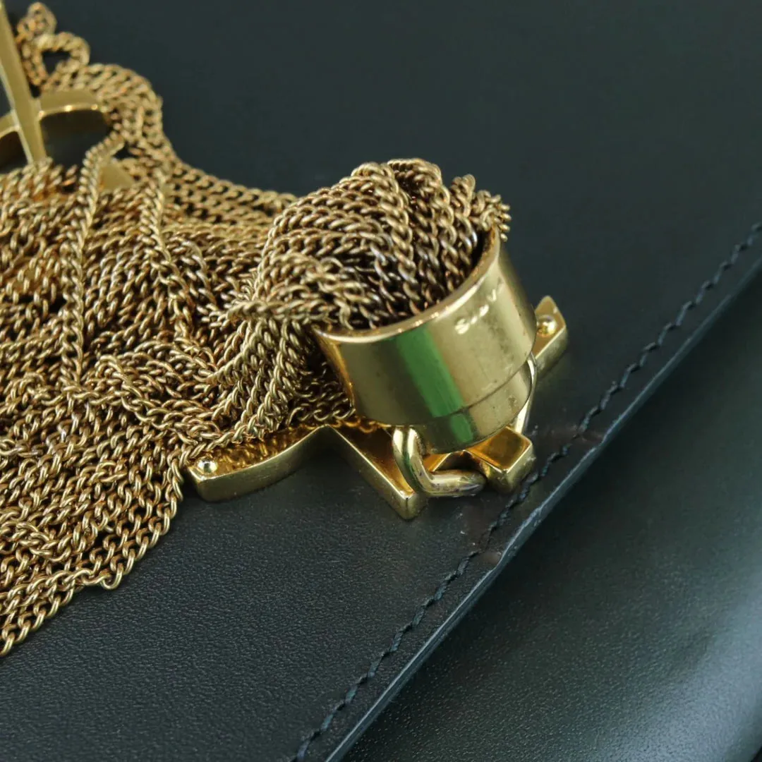 SAINT LAURENT Kate Tassel Small Calfskin Green GHW YSL