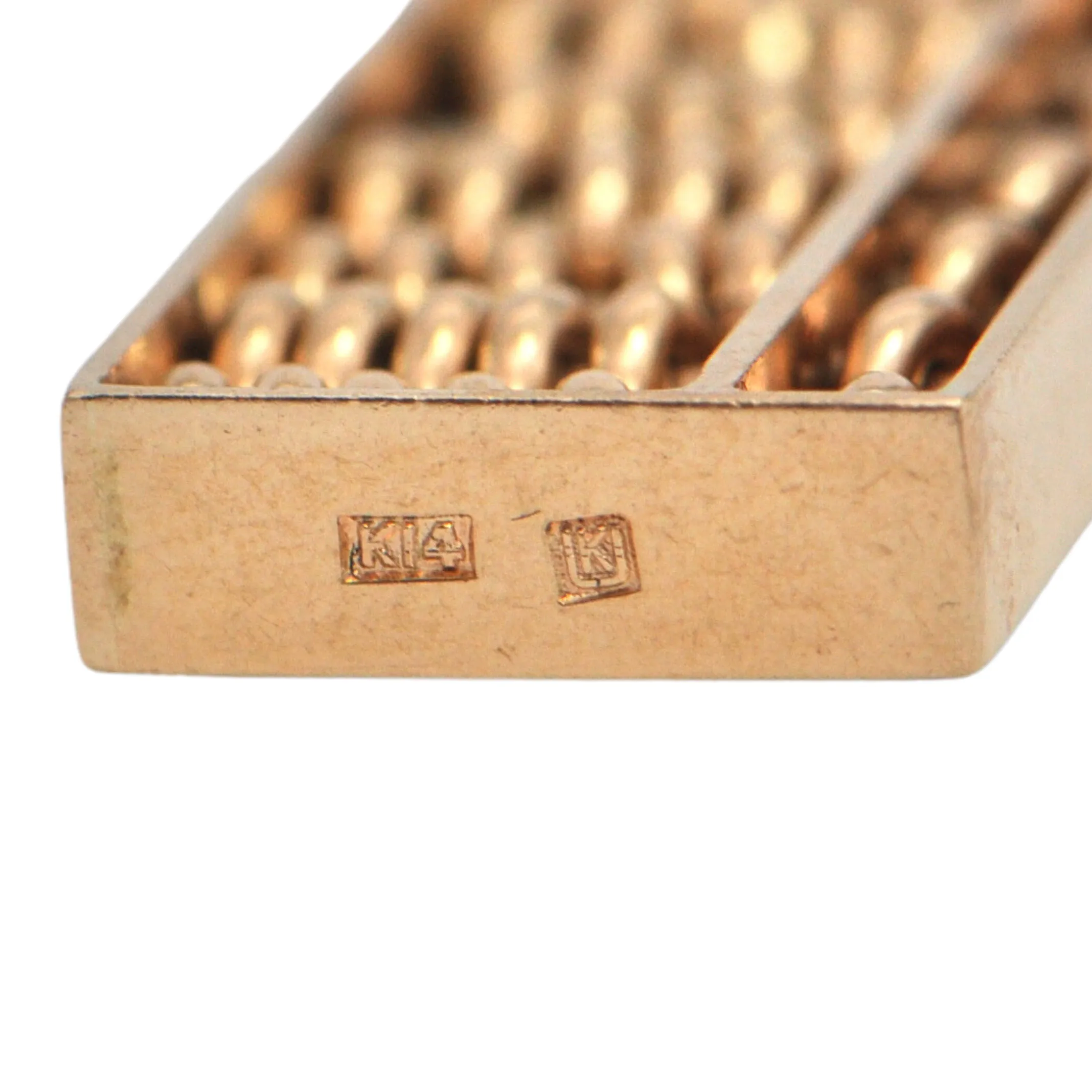Vintage 14K Gold Abacus Charm